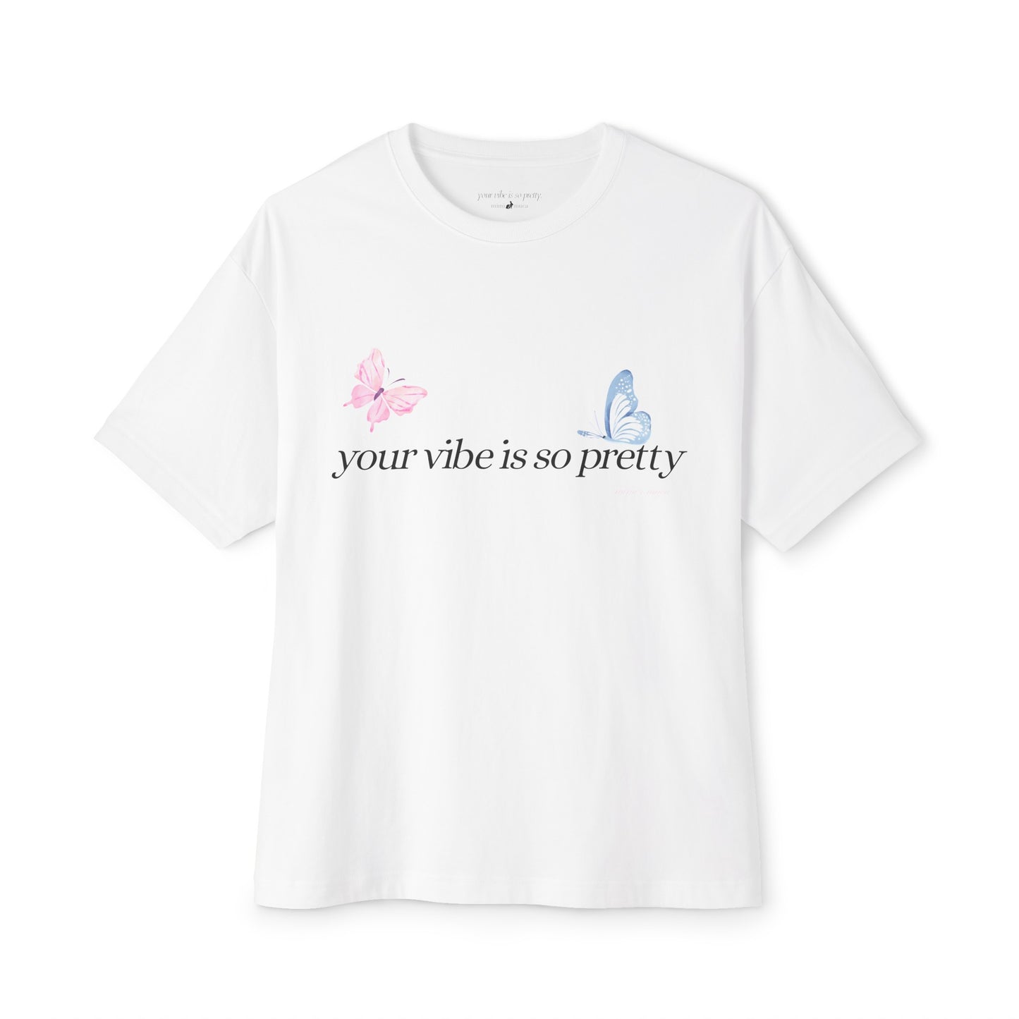 Butterfly, Quote, Women's Graphic T-Shirt, Oversized Tee, White