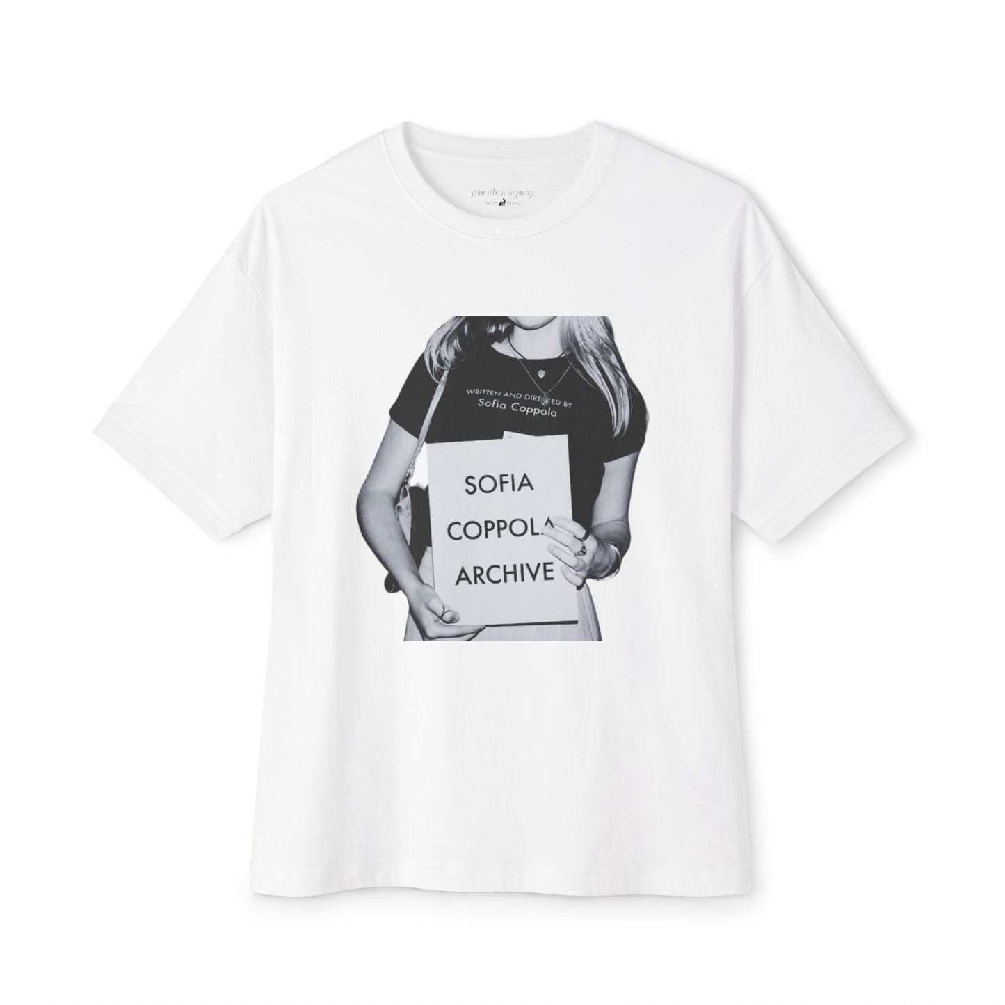 Coppola Women's Graphic T-Shirt, Oversized Tee, White