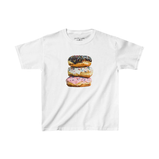 Sprinkled Donut, Women's Graphic T-Shirt, Baby Tee, White